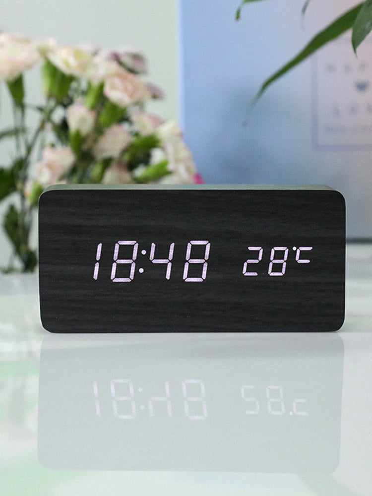 Creative Intelligent Led Wooden Clock