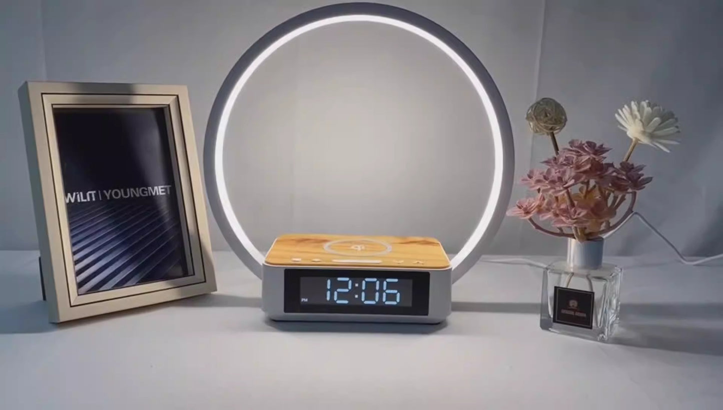 Rechargeable Bedhead Lamp Alarm Clock