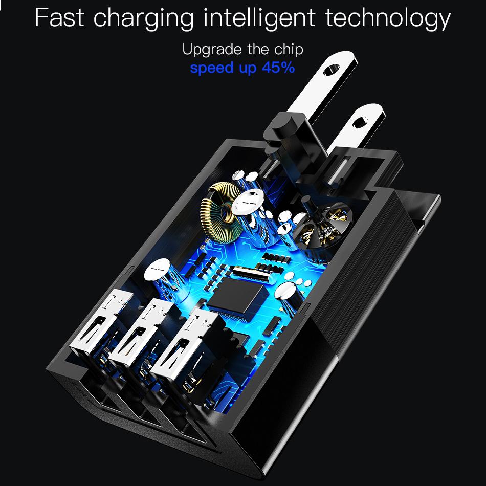 Baseus 3 Port USB Charger