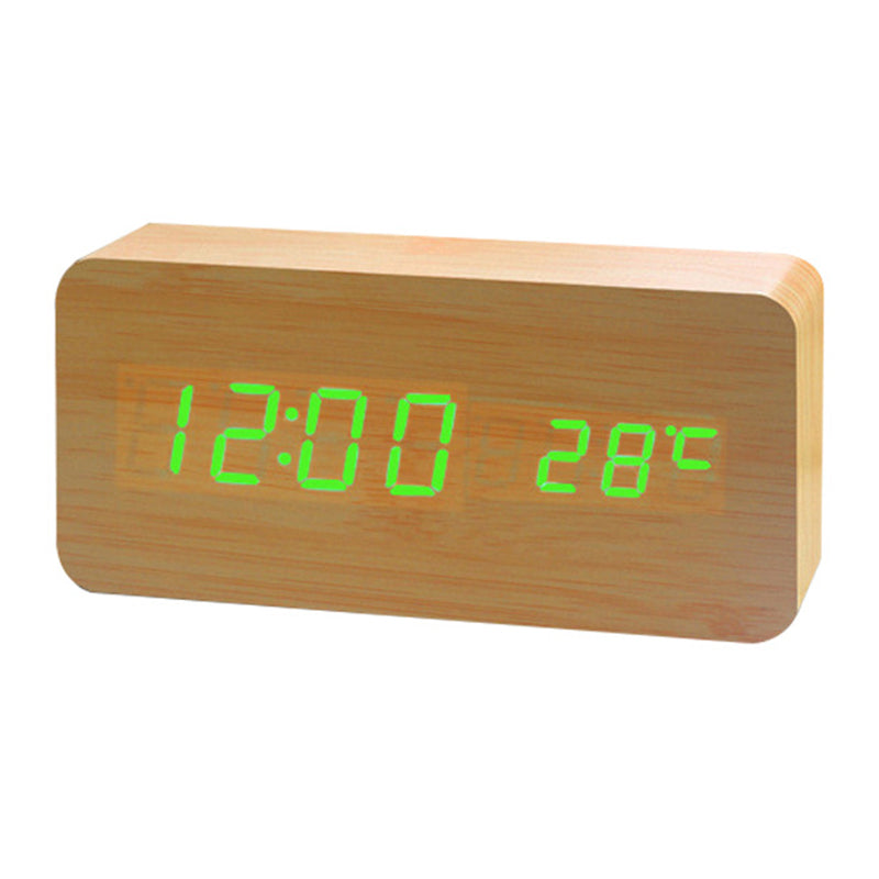 Creative Intelligent Led Wooden Clock