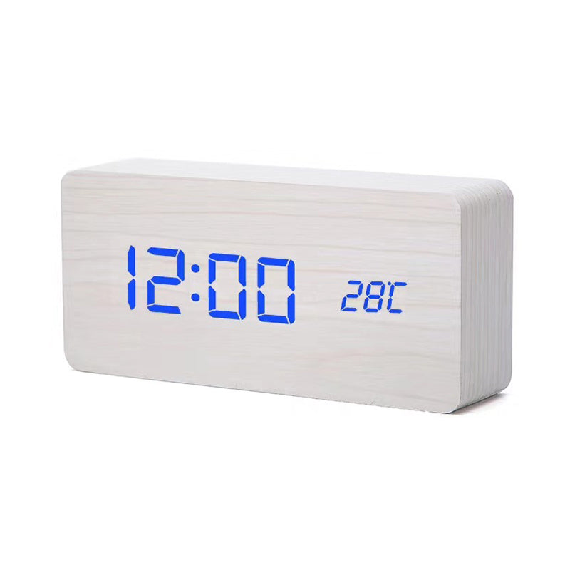 Creative Intelligent Led Wooden Clock