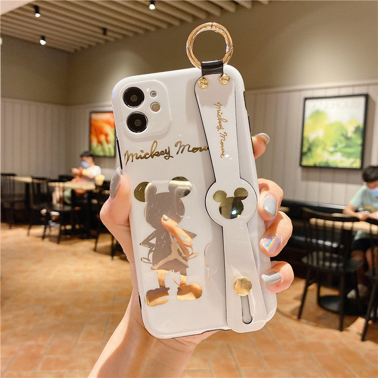 Cartoon Gilded Back Mickey For iPhone11 / 12pro Mobile Phone Case