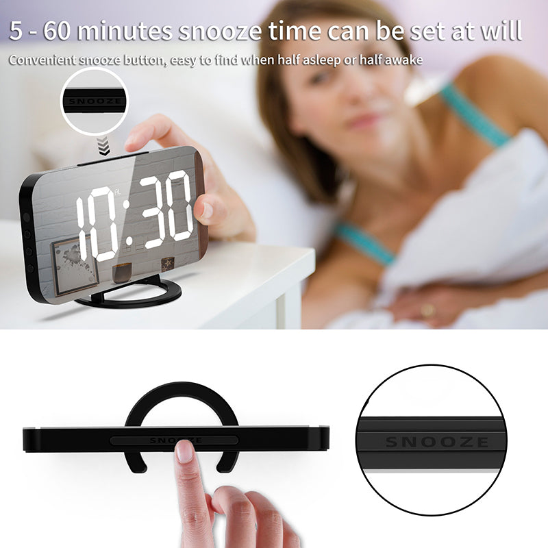 LED Alarm Clock Dual USB Output