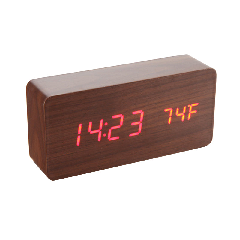 Creative Intelligent Led Wooden Clock