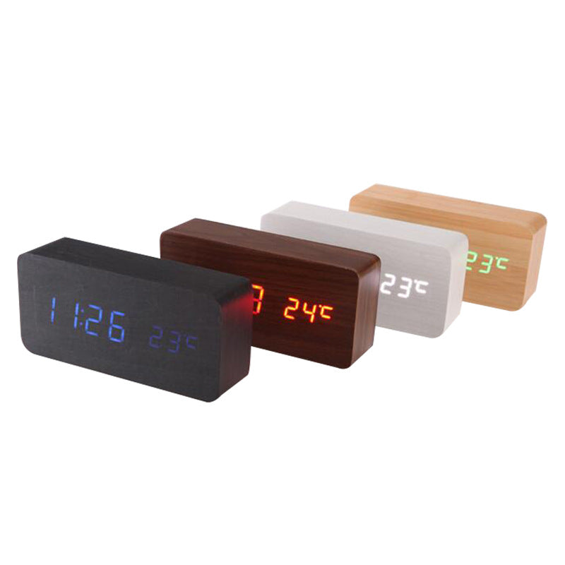 Creative Intelligent Led Wooden Clock