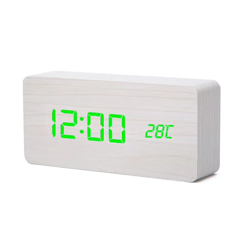 Creative Intelligent Led Wooden Clock