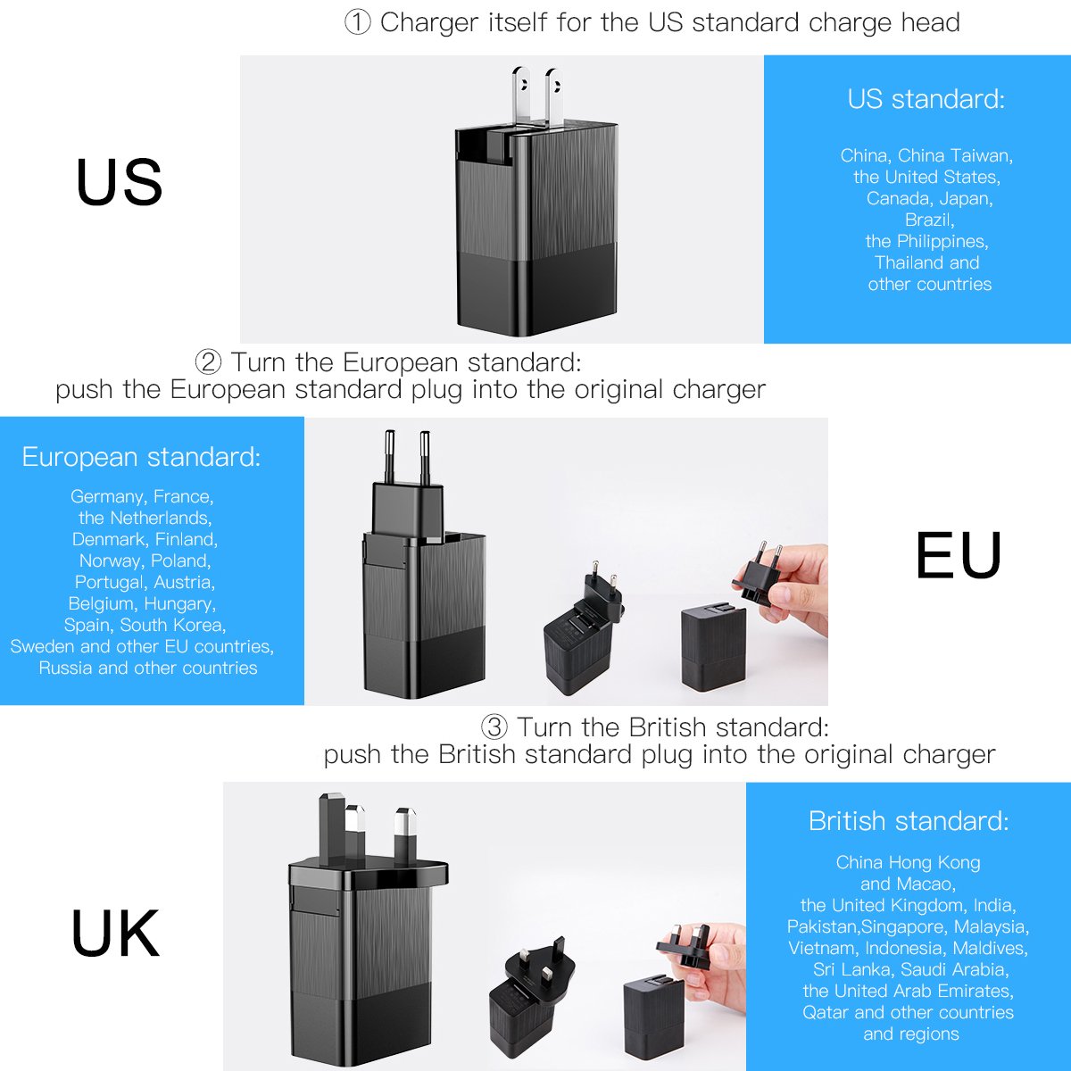 Baseus 3 Port USB Charger