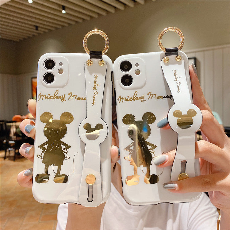 Cartoon Gilded Back Mickey For iPhone11 / 12pro Mobile Phone Case