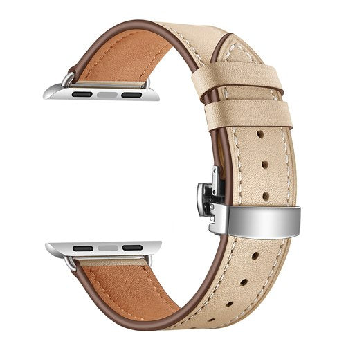butterfly buckle leather for apple watch