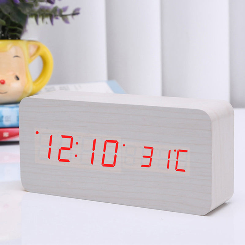 Creative Intelligent Led Wooden Clock