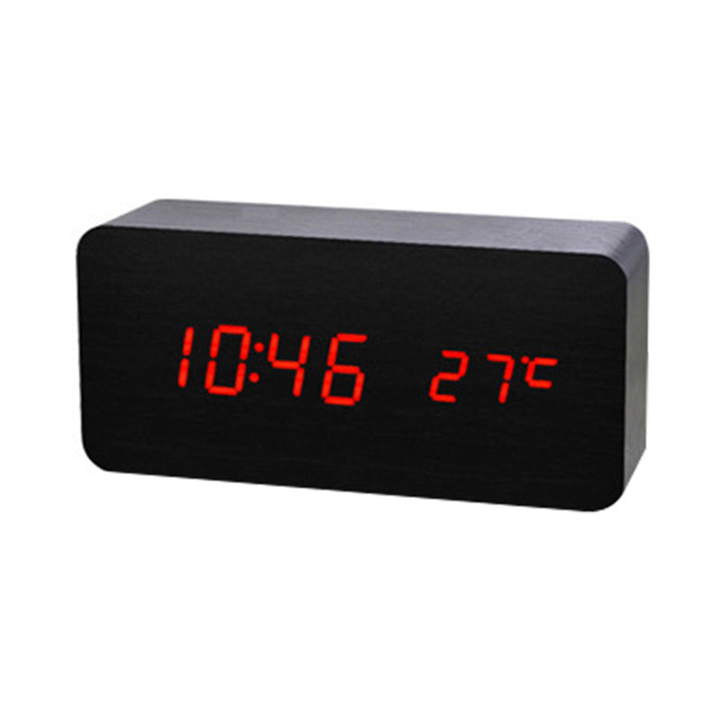 Creative Intelligent Led Wooden Clock