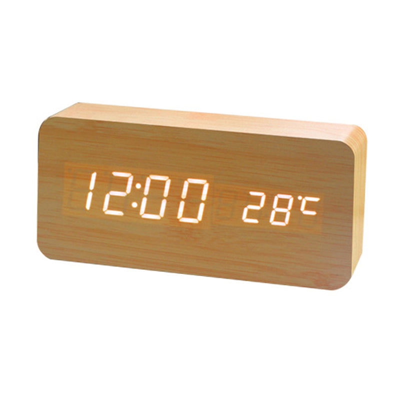 Creative Intelligent Led Wooden Clock