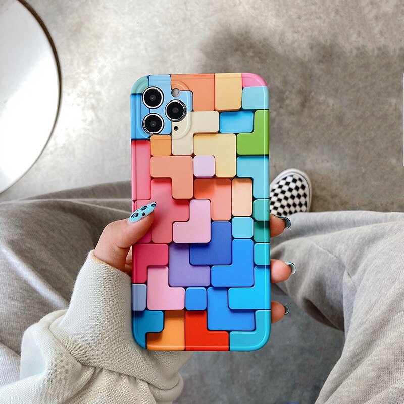 Colorful Block Phone Case For iphone