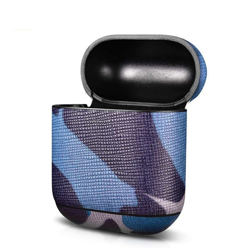 Camouflage Leather Earphone Case