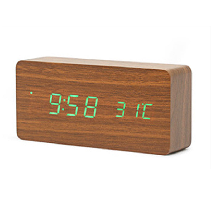 Creative Intelligent Led Wooden Clock