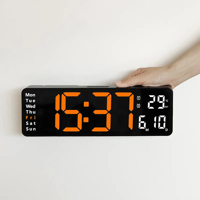 LED Wall Mounted Remote Wall Clock
