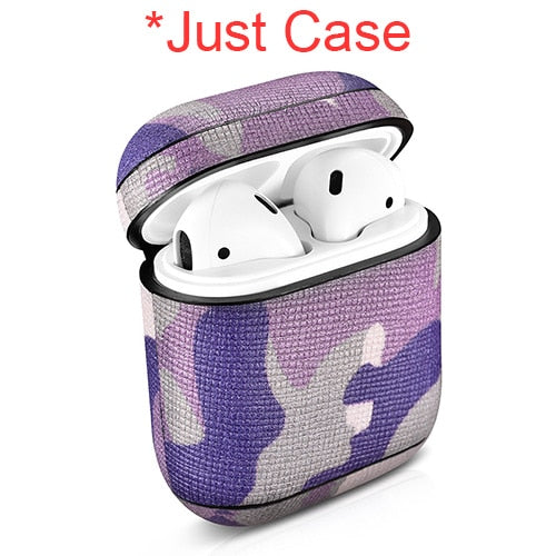 Camouflage Leather Earphone Case