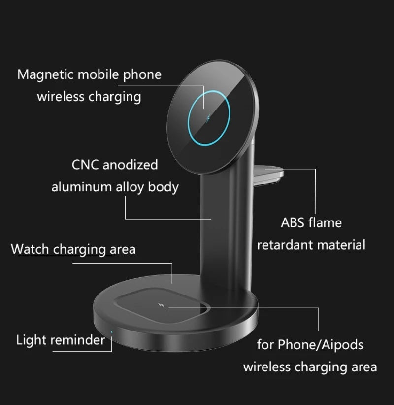 Magnetic 3 in 1 Wireless Charger
