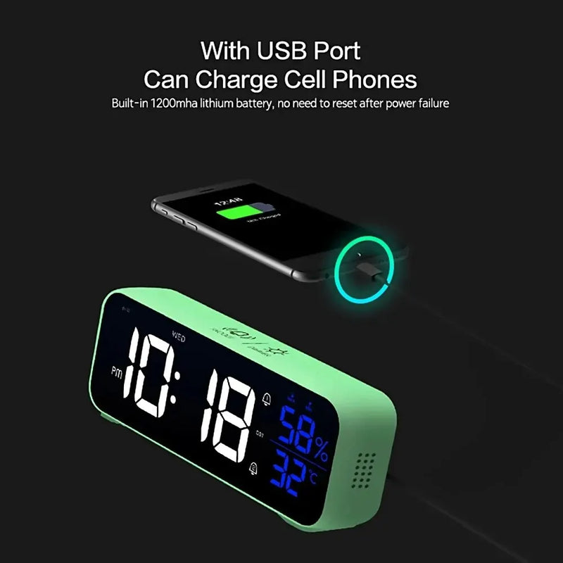 Music LED Digital Alarm Clock