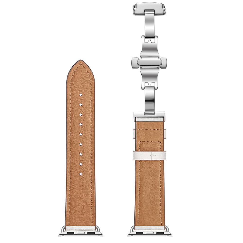 butterfly buckle leather for apple watch