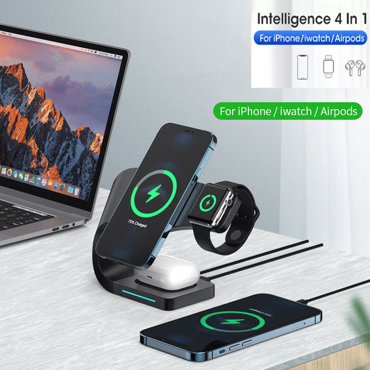 4 in 1 Magnetic Wireless Charger for iPhone12 Apple Watch