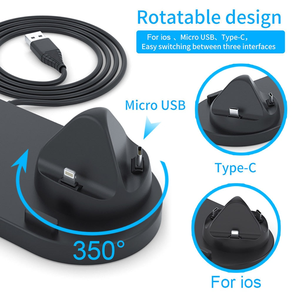 6 in 1 Wireless Charger Dock Station