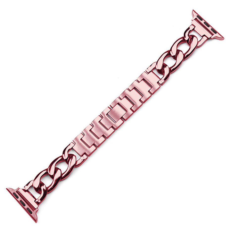 Metal Single Row Chain Alloy Denim Chain Watch Band