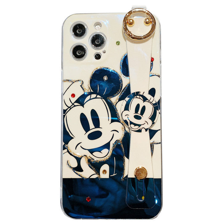Blue light black-and-white Mickey iPhone case