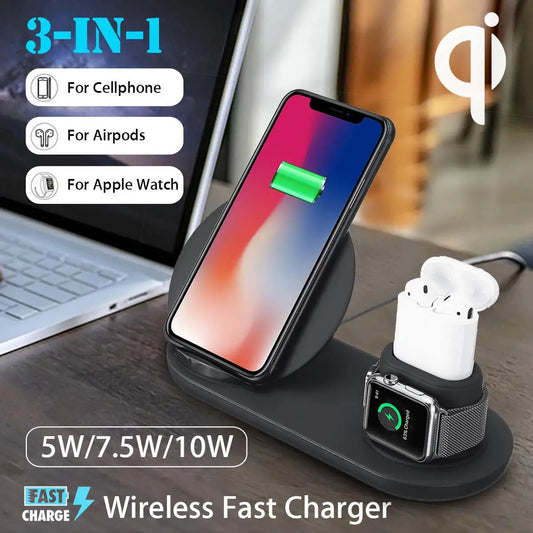 3 in1 10W Qi Wireless Charger