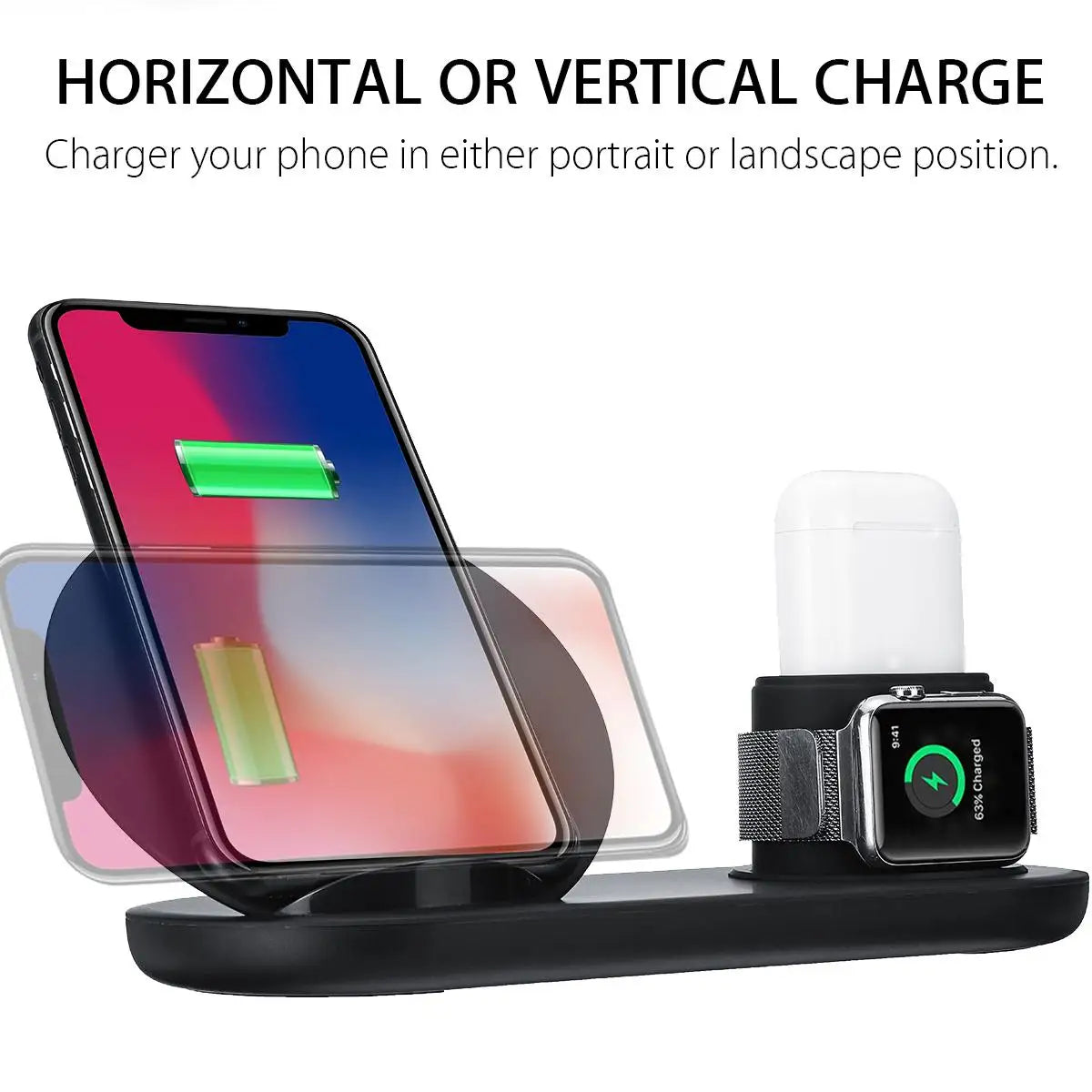 3 in1 10W Qi Wireless Charger
