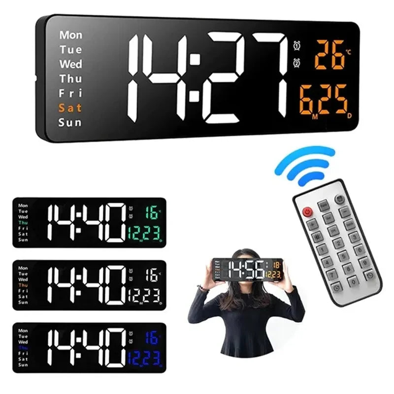 LED Wall Mounted Remote Wall Clock