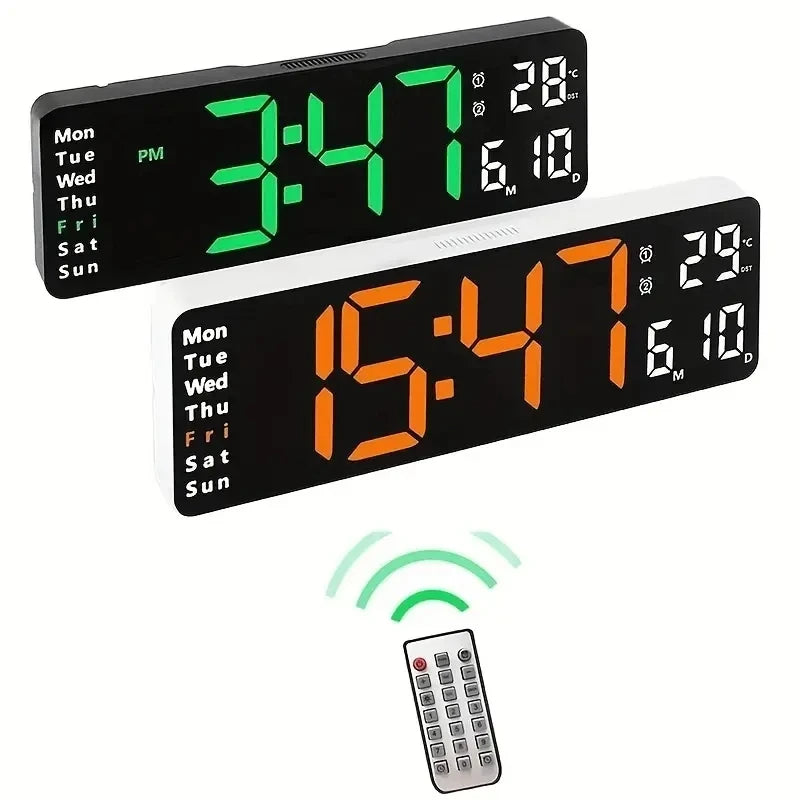 LED Wall Mounted Remote Wall Clock