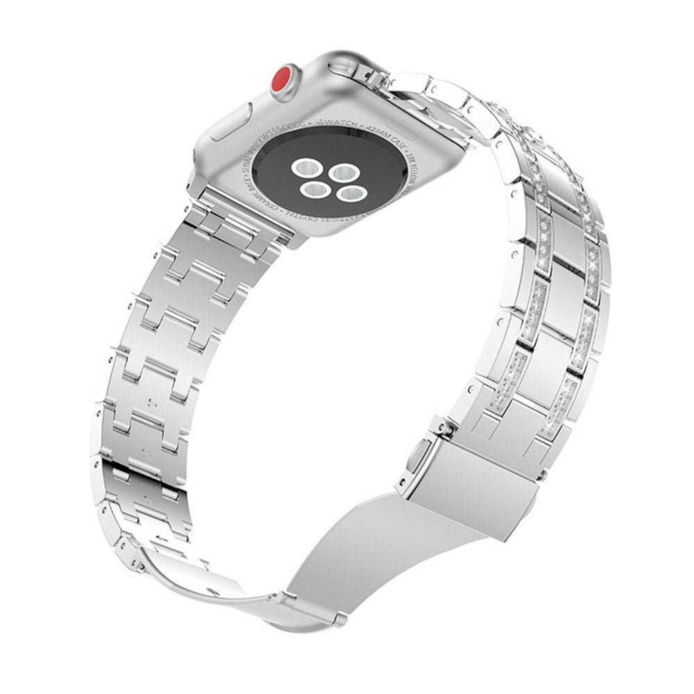 Glaring Diamond Stainless Steel Watchband