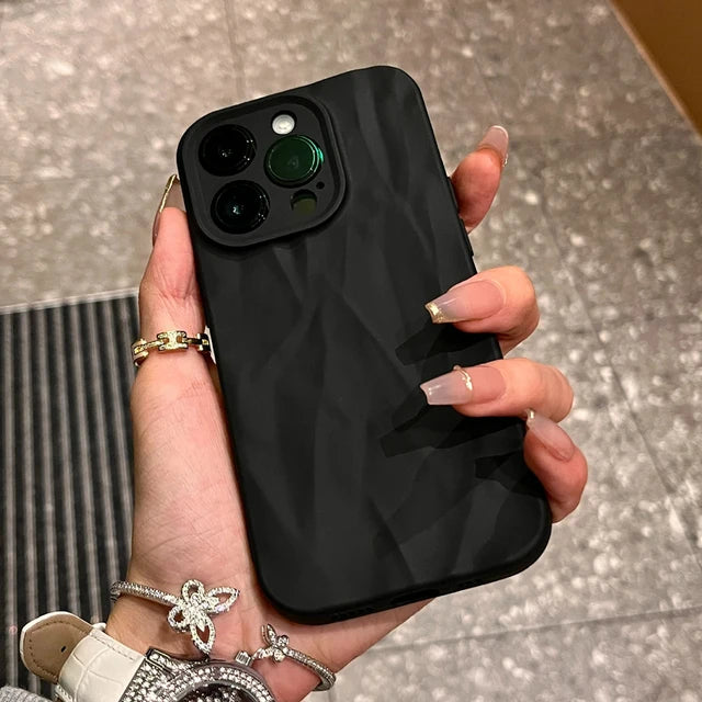 Fashion Silicone Fold Wrinkle Phone Case For iPhone