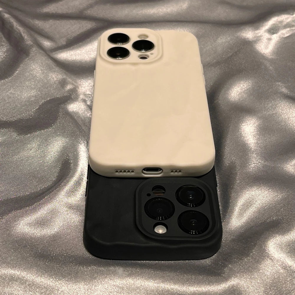 Fashion Silicone Fold Wrinkle Phone Case For iPhone