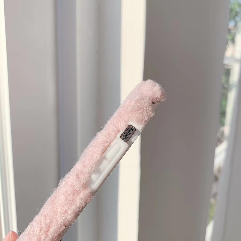 Winter Warm Cute Wool Plush Phone Case For iPhone