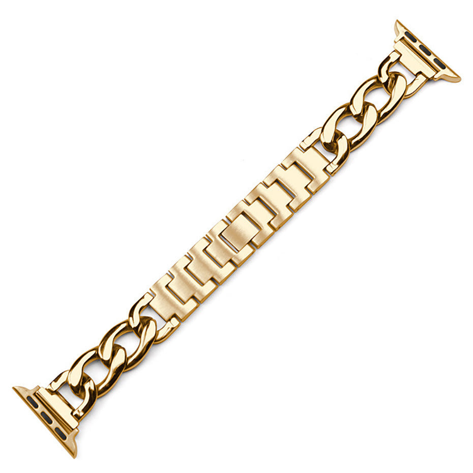 Metal Single Row Chain Alloy Denim Chain Watch Band