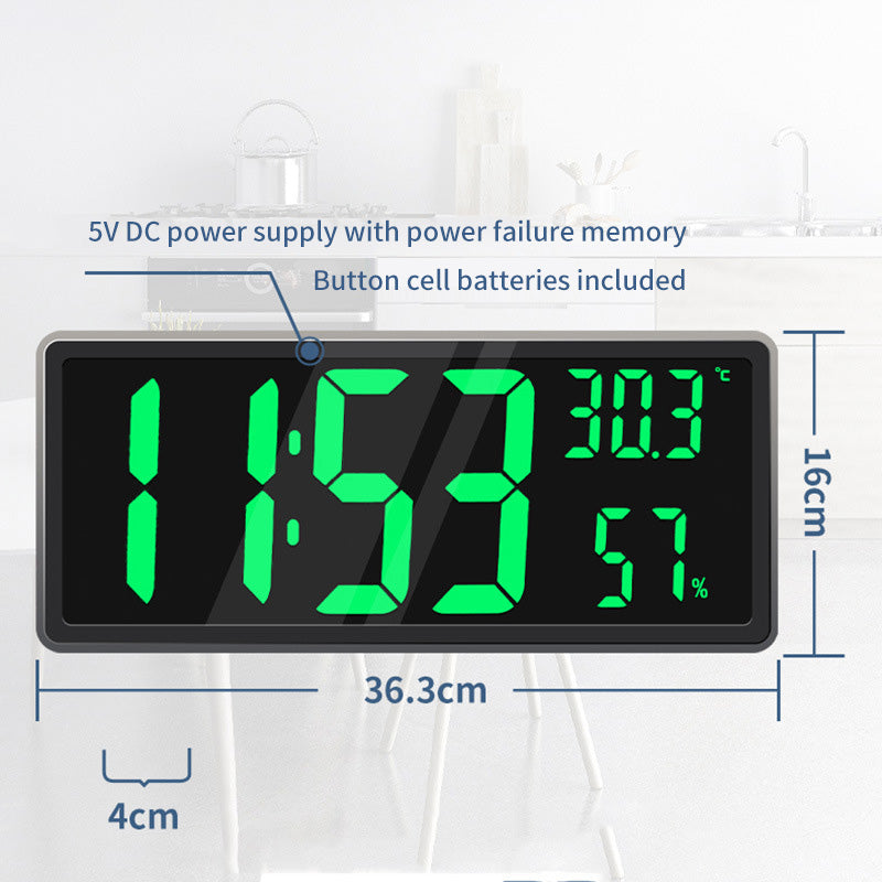 Living Room LED Digital Display Intelligent Wall Clock