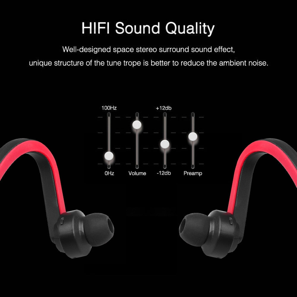 rear-mounted sports earphones
