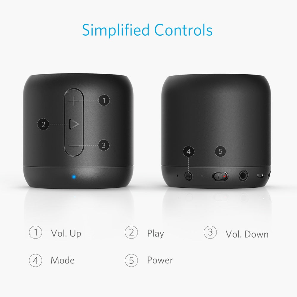 Super-Portable Bluetooth Speaker with 15-Hour Playtime