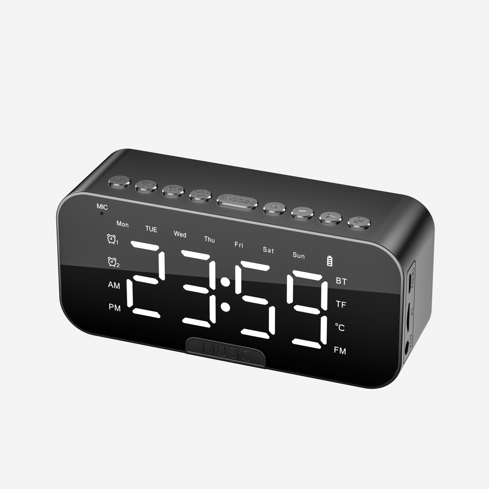 Bluetooth Speaker With Large LED Mirror