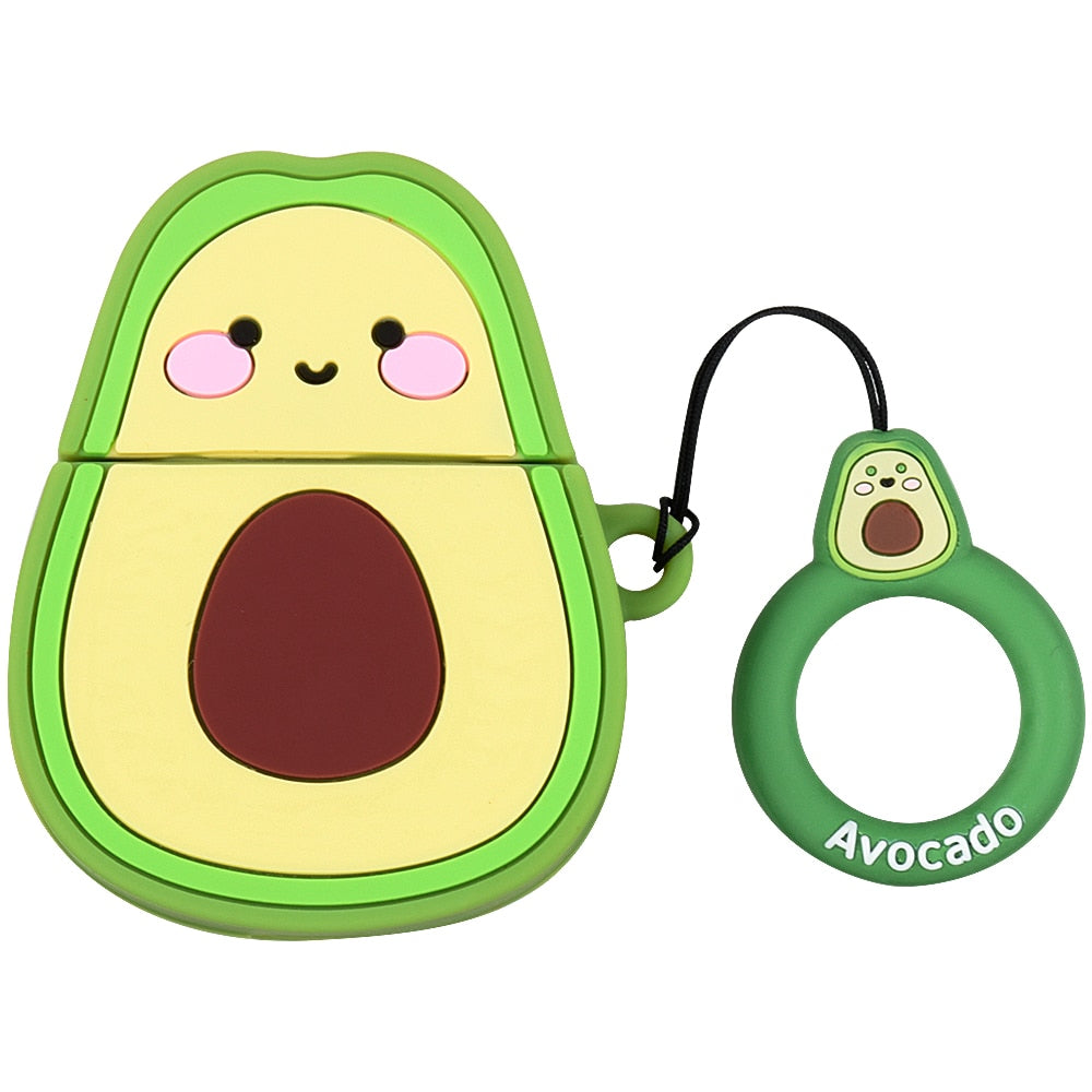 3D Avocado Pattern Silicone Case For Apple Airpods 2 1