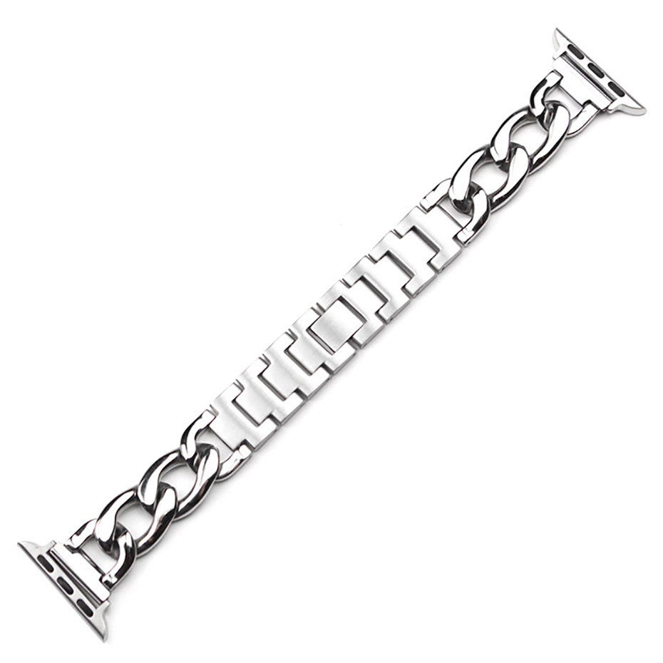 Metal Single Row Chain Alloy Denim Chain Watch Band