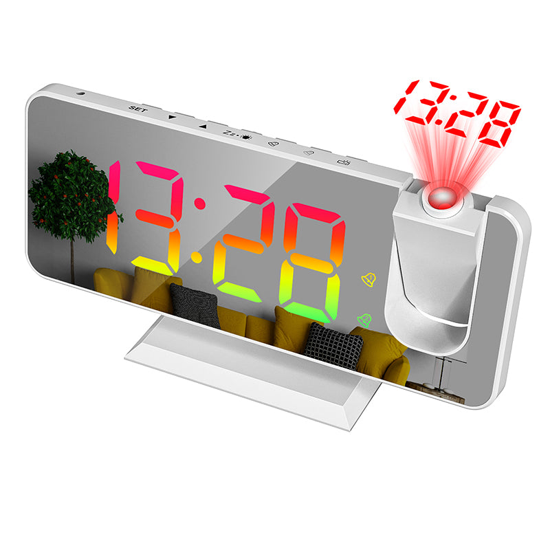 Large Screen Mirror Dual Alarm Clock