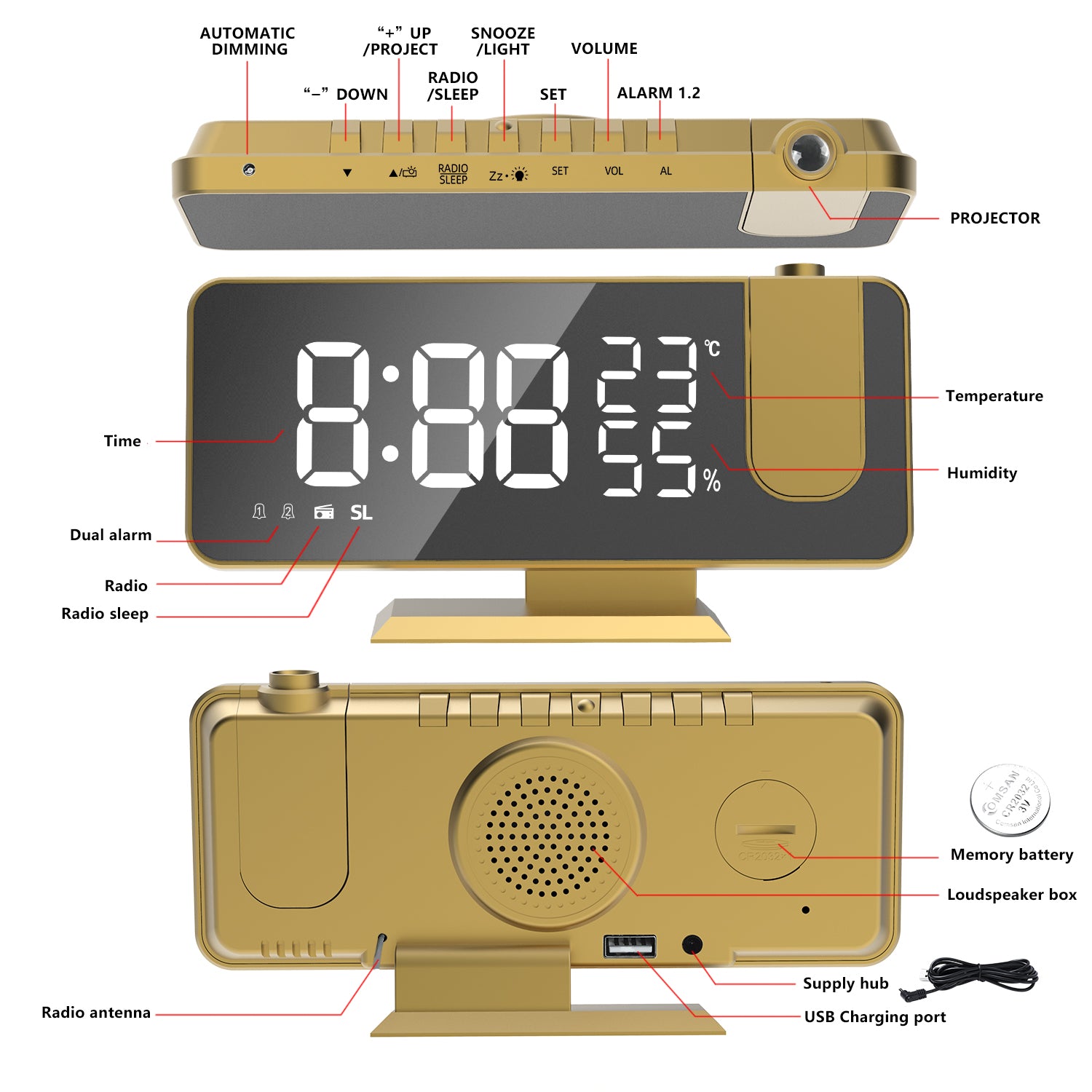 Projection Alarm Clock