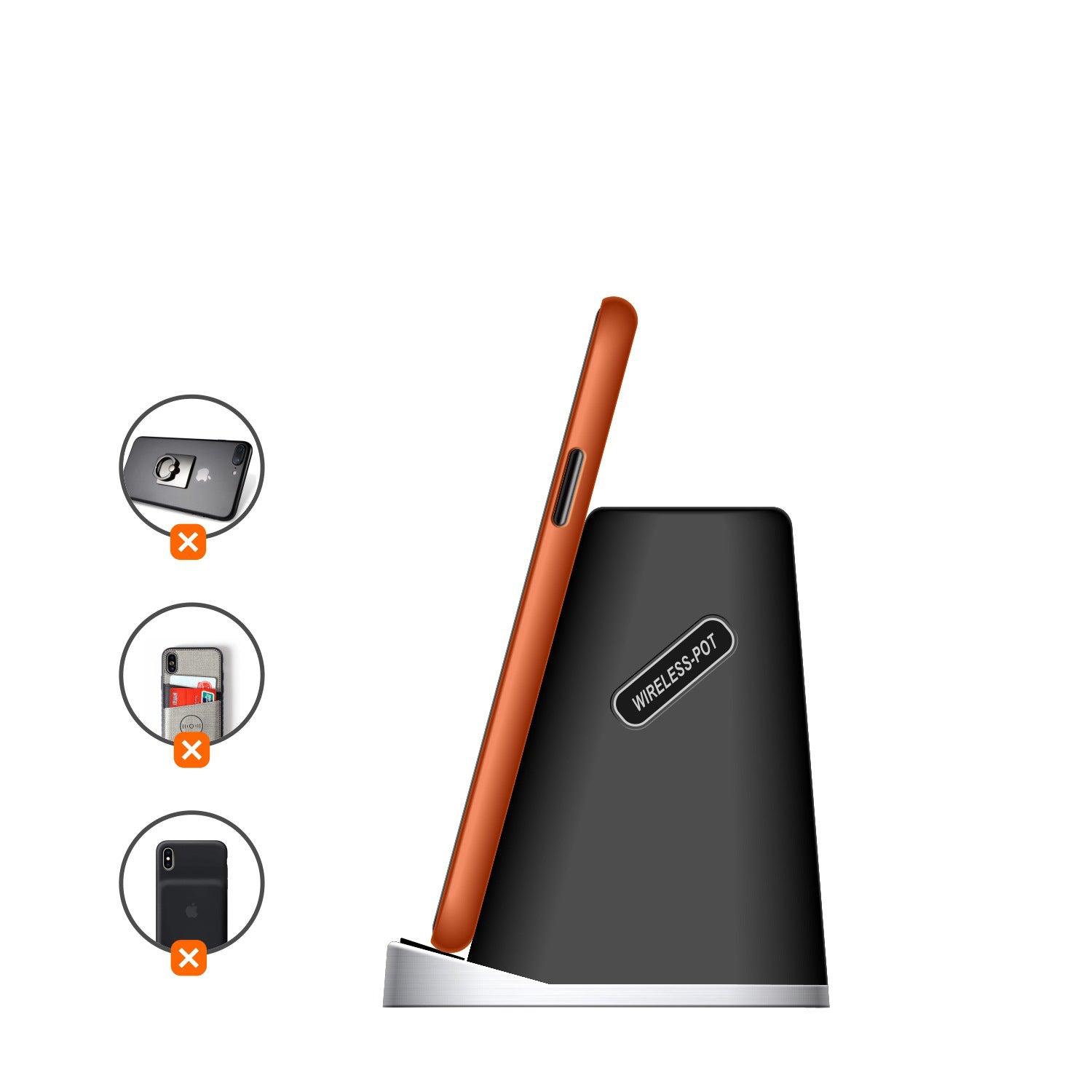 Pen Holder Wireless Charger For Apple Mobile Phone