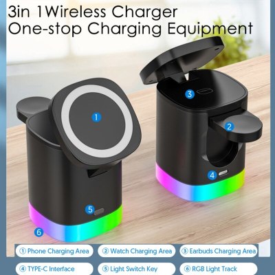 3 In 1 Magnetic Wireless Charger