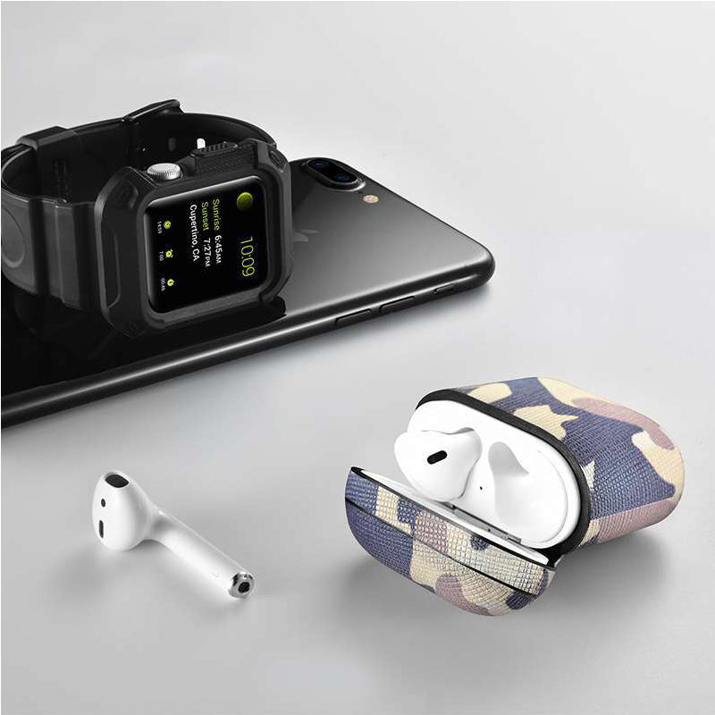 Camouflage Leather Earphone Case