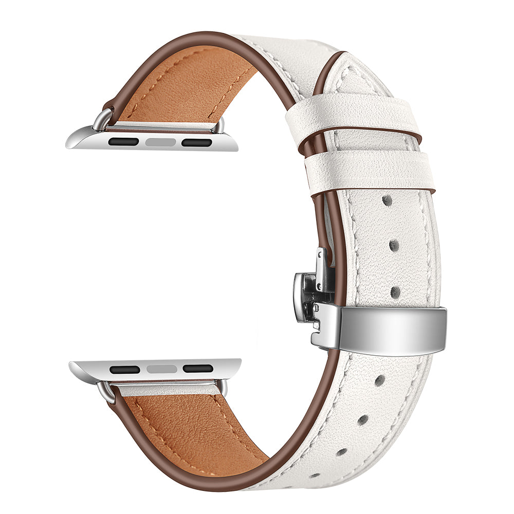 butterfly buckle leather for apple watch