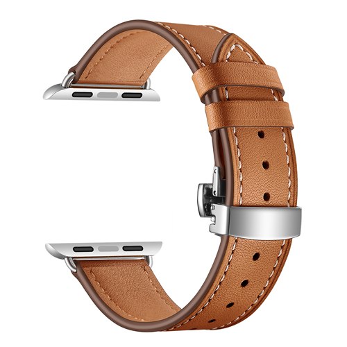 butterfly buckle leather for apple watch